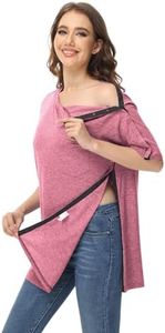 HIBOCT Post Surgery Shirts for Women Shirt for Shoulder Surgery Mastectomy Must Haves Chemo Shirts for Port Access Clothing