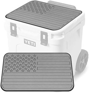 USATuff SeaDek EVA Mat Cooler Pad fits YETI 60 Roadie w/Wheels | Peel & Stick Application | Non Slip Comfort Accessories - US Flag (StormGray-Black)