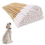 200 Pieces Dogs Ear Cleaning Swabs,Large Cotton Buds Animal Ear Cleaning Cotton Swab Sticks Remover Itchy,Animal Ear Cleaner Big Cotton Swab Sticks Cotton Buds for Cat Dog Ear Wax Infection Removal