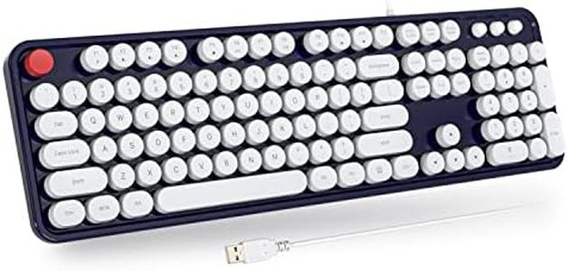 Atelus Computer Keyboards Wired, Full Size Typewriter Keyboard with Number Pad, Plug Play USB Keyboard for PC Laptop Desktop Windows (Black)