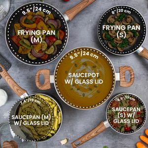 Nuovva 8-Piece Nonstick Cookware Set – Pots and Pans Collection