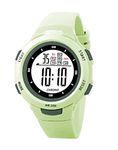 Time Up Digital Dial Alarm with Sound, Glowing Light & Fully Waterproof Watch for Boys & Girls (Age:6-17 Years)-D8271-X (Light Green)