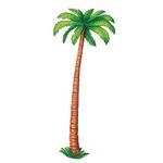 Beistle S55137AZ2 Jointed Palm Trees, 6' , Green/Brown, 2 Piece