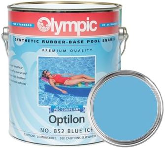 Olympic Pool Paint - Optilon - Blue Ice - 1 Gallon - Synthetic rubber-base swimming pool paint - value quality enamel for synthetic and chlorinated rubber, bare plaster and concrete pools.