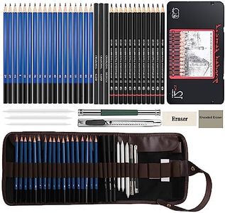 Corslet 41 Pcs Professional Drawing Supplies Sketching Art Kit Pencil Set with Tools Pouch Complete Artist Charcoal Sketch Pencils Shade Shading Portrait Gifts Accessories