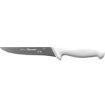 Starrett Professional Stainless Steel Kitchen Boning Knives - Wide Straight Profile - 6-inch (150mm) - White Handle