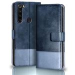 TheGiftKart Flip Back Cover Case for Mi Redmi Note 8 | Dual-Color Leather Finish | Inbuilt Stand & Pockets | Wallet Style Flip Back Cover for Xiaomi Redmi Note 8 (Faux Leather, Blue & Sky)