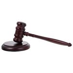 TOYANDONA Black Wooden Gavel and Sound Block Set Wood Hammer Court with Block for Lawyer Judge Auction Sale