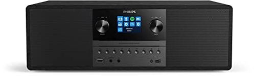 PHILIPS Audio M6805/10 Micro Music System With Bluetooth (Hifi System, Internet Radio DAB+/FM, USB, Spotify Connect, CD, MP3-CD, 50 W, All-In-One Micro System, Digital Sound Control), Black