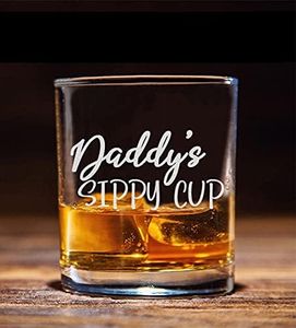 NeeNoNex Daddy's Sippy Cup Whiskey Glass - Funny Birthday Dad
