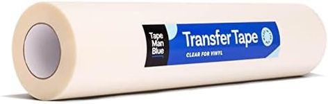 Transfer Tape for Vinyl, 24 inch x 100 feet, Clear Film with Medium-High Tack Adhesive. American-Made Application Tape for Vinyl Graphics