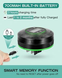 Petbank Automatic Fish Feeder – Timer, LCD Display, Rechargeable, Green