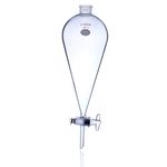 Laboy Glass Conical Separatory Funnel 1000mL with 27# Joint at Top & 4mm Glass Stopcock