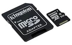 Kingston Canvas 128GB microSDHC Class 10 microSD Memory Card UHS-I 80MB/s R Flash Memory Card with Adapter (SDCS/128GB)