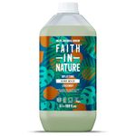 Faith In Nature Organic Coconut Liquid Hand Wash, Uplifting, Vegan and Cruelty Free, No SLS or Parabens, 5L Refill Pack