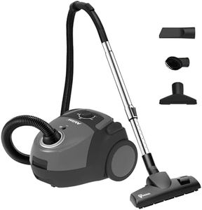 Akitas C5 Bagged Vacuum Cleaner, 9m Cleaning Reach, 2000W High Suction for Carpet & Hard Floor, HEPA Filtration for Allergies & Pets, with German Wessel-Werk Head & 3 Tools, Compact & Lightweight