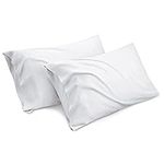 Bedsure King Size Pillow Cases Set of 2, Rayon Derived from Bamboo Cooling Pillowcase, Silky Soft & Breathable Pillow Cover with Envelope Closure, Gifts for Men or Women, White, 20x40 Inches