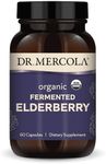 Dr. Mercola Organic Fermented Elderberry, 30 Servings (60 Capsules), Dietary Supplement, Supports Respiratory Health, Non-GMO, Certified USDA Organic