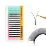 NAGARAKU yy Eyelash Extensions Supplies y lash Premade Fans 4D Russian Volume Y Shape Matte 12 rows Cluster pre Fanned Wispies Crisscross Eye Lashes (8-12mm, 0.05 C)