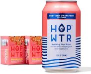 HOP WTR Sparkling Hop Water, Ruby Red Grapefruit 12 Pack, Sugar Free, Low Carb Non Alcoholic Drinks, NA Beer, Adaptogen Drink, No Calories, Adaptogens & Nootropics for Added Benefits, 12 oz Cans