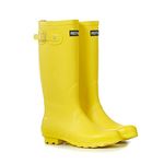 FESTIVAL Womens Lined Rubber Wellington Boots Wellies (Yellow, numeric_6)