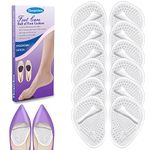 6 Pairs Ball of Foot Cushions Metatarsal Pads for Women, Gel Adhesive Forefoot Support High Heels Inserts, Invisible & All-Day Comfort Metatarsal Pad Foot Pain Relief, One Size(Clear)