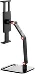 MagiDeal Portable Monitor Desk Holder Screen Holder Metal Holder, Adjustable Clamp, Desk Bracket, Monitor Arm Single Stand for Office, 3 Sections