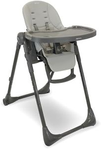My Babiie MBHC9 Highchair from Birth – Newborn to 3 Years (15kg), Adjustable, 5 Recline Positions, 7 Height Settings, Removable Tray, Padded Seat, Foldable, Chair for Baby & Toddler – Grey