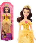 Mattel Disney Princess Dolls, Belle Posable Fashion Doll with Sparkling Clothing and Accessories, Disney Movie Toys, HLW11