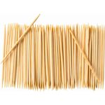 GreenMingle 1000 Count 1000 Pcs Bamboo Wooden Toothpicks - Round Sturdy Toothpick Holder Double-Side Point,Toothpick Dispenser for Teeth,Food Pick Appetizers,Cocktails Fruits,Olive & DIY Craft