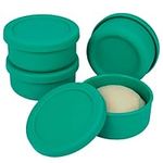 BELLE VOUS Pizza Dough Ball Box Set with Lids (4 Pack) - Silicone Stackable Dough Proofing Containers - Pizza Dough Fermentation Bowl for Home Kitchen