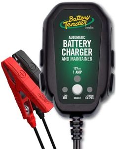 Battery Tender Junior 12V Battery Charger and Maintainer: 800mA 12 Volt Switchable Battery Charger for Lead Acid and Lithium Batteries, Powersports - 022-0199-DL-WH