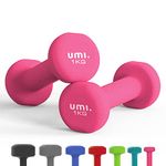 Umi Weights for Women Men,Hand Weights for women,Dumbbells Pair 1kg 2kg 3kg 4kg 5kg Grip- Comfortable to Hold Used for Push ups