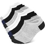 Ankle Socks Mens Trainer Socks Breathable Cotton Low Cut Socks (6 Pairs) Non Slip No Show Socks with Arch Support