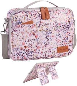 Bible Cover Case for Women with Adjustable Crossbody Strap, Durable Bible Protector, Spacious Bible Carrying Case with Organizational Design, Fits Most Bibles,Flower Print