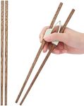 2 Pairs Training Chopsticks for Adults, Wooden Reusable Anti-Shaking Beginner Chopsticks Helper Trainer Chopsticks Kids Training Chopsticks for Adults, Beginner or Learner