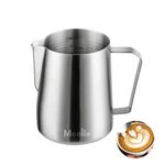 Meelio Milk Frothing Pitcher Stainless Steel Coffee Milk Frother Cup 20oz with Measurement Marks, Espresso Milk Frothing Jug 600ml