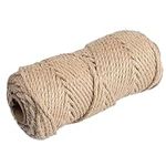 Jute Twine String 4MM Thick for DIY Crafts Artworks Gift Wrapping, 100M/328FT Jute String Garden Twine Natural Jute Rope 3Ply for Gardening Bundling Plants Floristry Decorations