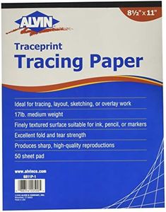 Alvin 6811P-1 Traceprint Tracing Paper 50-Sheet Pad 8-1/2 inches x 11 inches