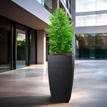 YUCCABE ITALIA FOXB TK 24 Inch Pots for Plants Highly Durable Polymers Lightweight Indoor Outdoor Plant Pots Flower Pot Gamla Tree Planter Container Planters for Living Room, Balcony, Garden, Gray