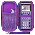 LTGEM EVA Hard Case Compatible with Texas Instruments TI-84 Plus CE/TI-84 Plus/TI-Nspire CX II CAS/TI-Nspire CX II/TI-83 Plus/TI-89 Titanium/TI-85 / TI-93 Color Graphing Calculator, Purple