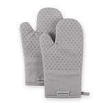 KitchenAid Asteroid Oven Mitt 2-Pack Set, Grey, 7"x12.5"