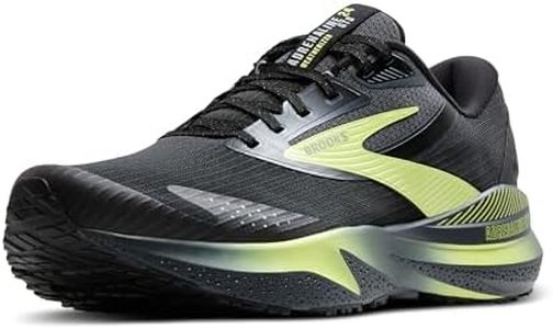 Brooks Men's Adrenaline Gts 24 Weatherized Sneaker, Black/Ebony/New Yellow, 10.5