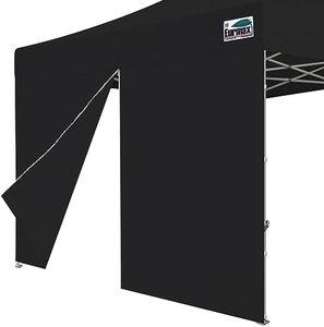 Eurmax USA Instant Canopy SunWall Canopy Middle Zipper Wall for Easy Entry and Exit Sidewall for Pop Up Canopy Tent,1 Pack Sidewall Only (Black)