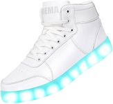 Odema Unisex LED Shoes High Top Light Up Sneakers for Women Men Girls Boys Size4.5-13