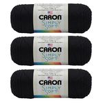 Caron Simply Soft 3-Pack Yarn, 3oz, Gauge 4 Medium Worsted, 100% Acrylic - Autumn Red - Machine Wash & Dry