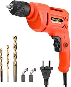 ValueMax Trapano Elettrico a Filo 500W, Trapano Leggero 3000 giri/min, Velocità Regolabile, Mandrino Autobloccante da 10mm, con 3 Punte Elicoidali, Capacità di Foratura: Legno 20mm, Acciaio 10mm