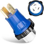 FROSTYRIDER 50 Amp Shore Power Adapter RV Generator Adapter NEMA 14-50P to SS2-50R,125/250V 4 Prong Twist Lock Adapter for RV Generator Camper Caravan Electrical Power Converter