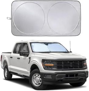 IC ICLOVER Car Windshield Sun Shade, 210T Ployester Foldable Front Window Sun Visor Protector Sun Protection Shield, Blocks Heat and UV Rays, Keep Your Car Cool, Fits SUV, Van, MPV, Trucks (X-Large)