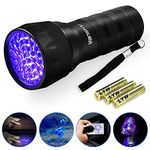 Vansky UV Torch 21 LEDs, UV Flashlight Black Light for Pet Urine Detection, Blacklight Detector for Dog Urine, Pet Stains, Bed Bug on Carpet/Rugs【3 x AAA Batteries Included】